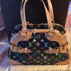 Louis Vuitton handbag Murakami, multicolor Claudia dust bag and LV box!